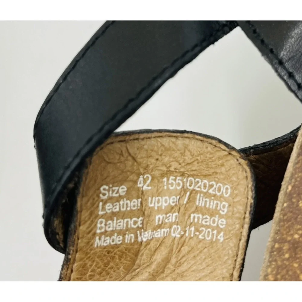 Dansko Pasha Black Tooled Leather Strappy Comfort Sandals Shoes EU 42 US 11